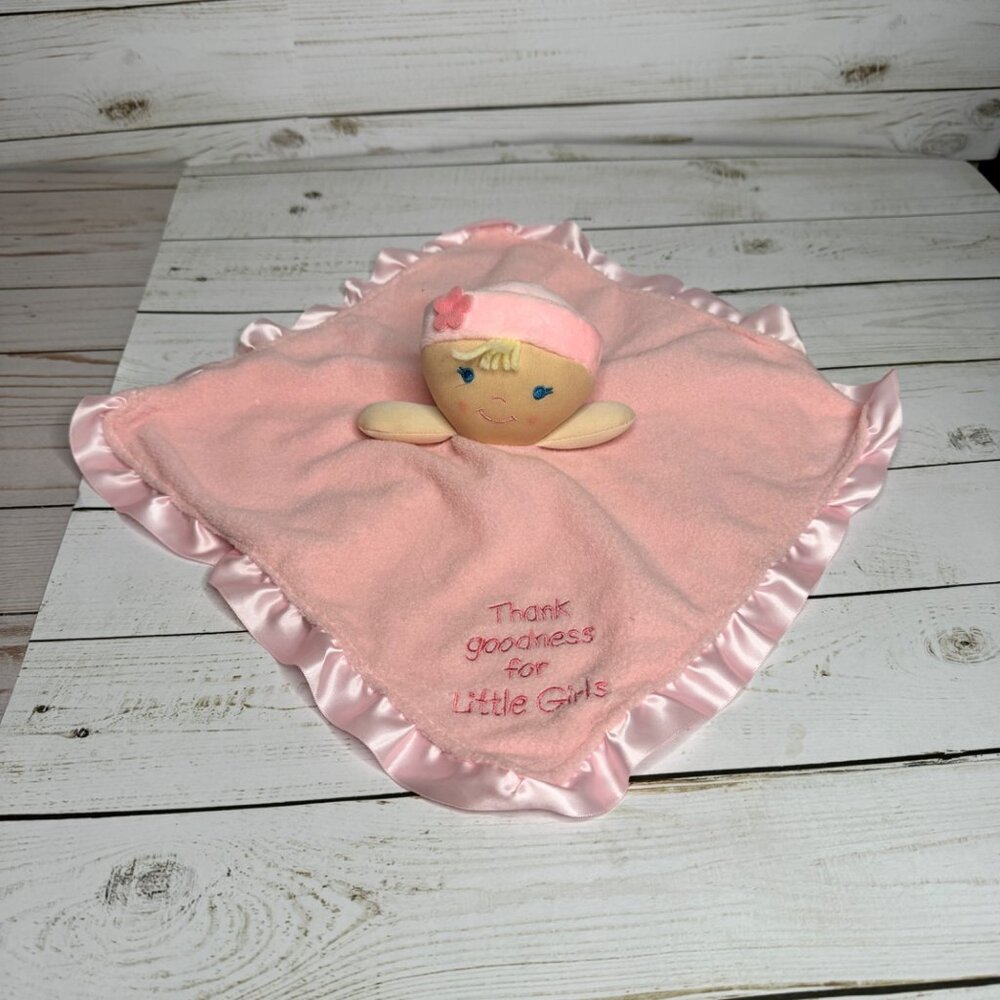 Kids Preferred Pink Thank Goodness For Little Girls Plush Lovey Blanket‎ Doll